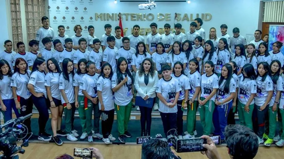 Varios de los deportistas del "Sueño Bicentenario". Foto: Ministerio de Salud y Deportes.
