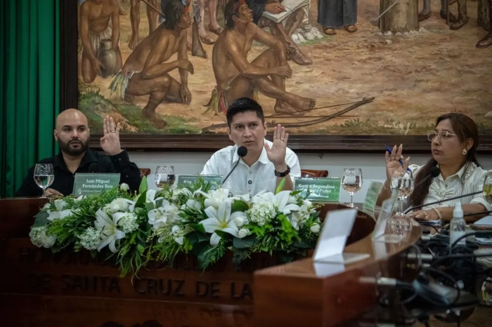 La sesión del Concejo Municipal de Santa Cruz del jueves. Foto: Concejo Municipal cruceño