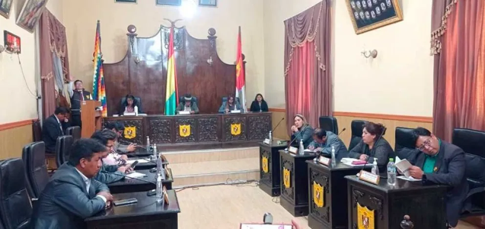 Sesión del Concejo de Potosí. Foto archivo: El Potosí