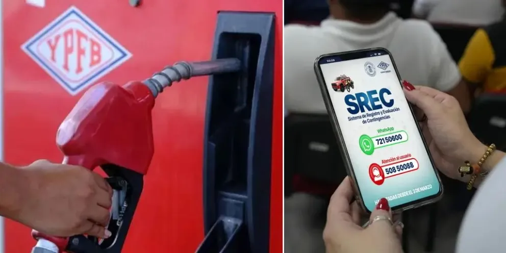 Choferes de La Paz protestan porque el SREC habilitado por YPFB no funciona adecuadamente, por ello demandan la instalación de puntos específicos para presentar su documentación sobre sus vehículos dañados. Foto Unitel