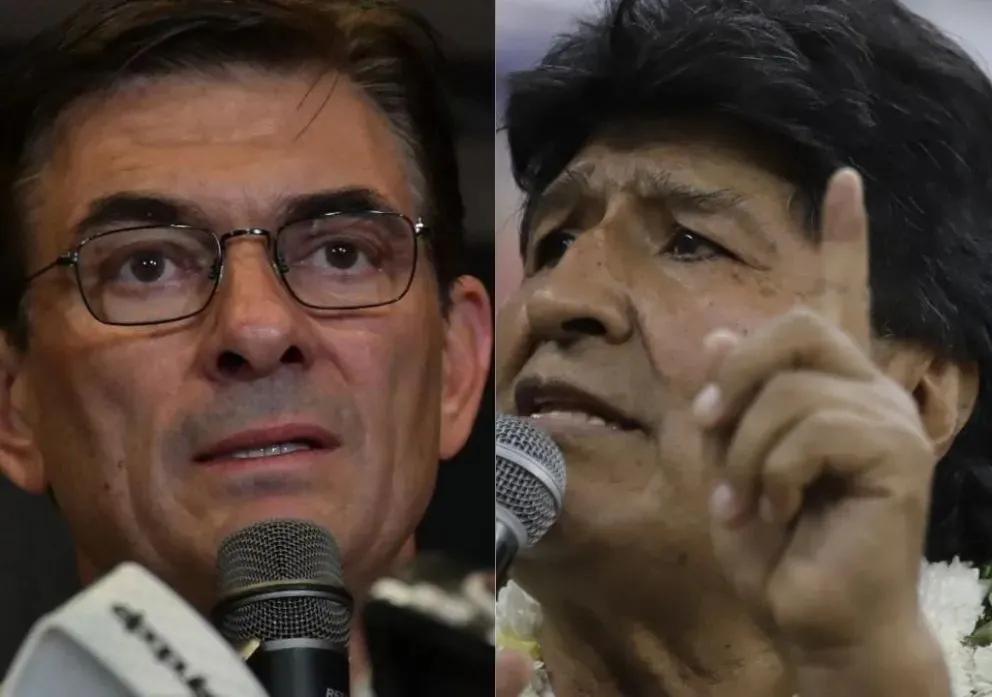 Rodrigo Paz y Evo Morales. Fotos: APG / Composición