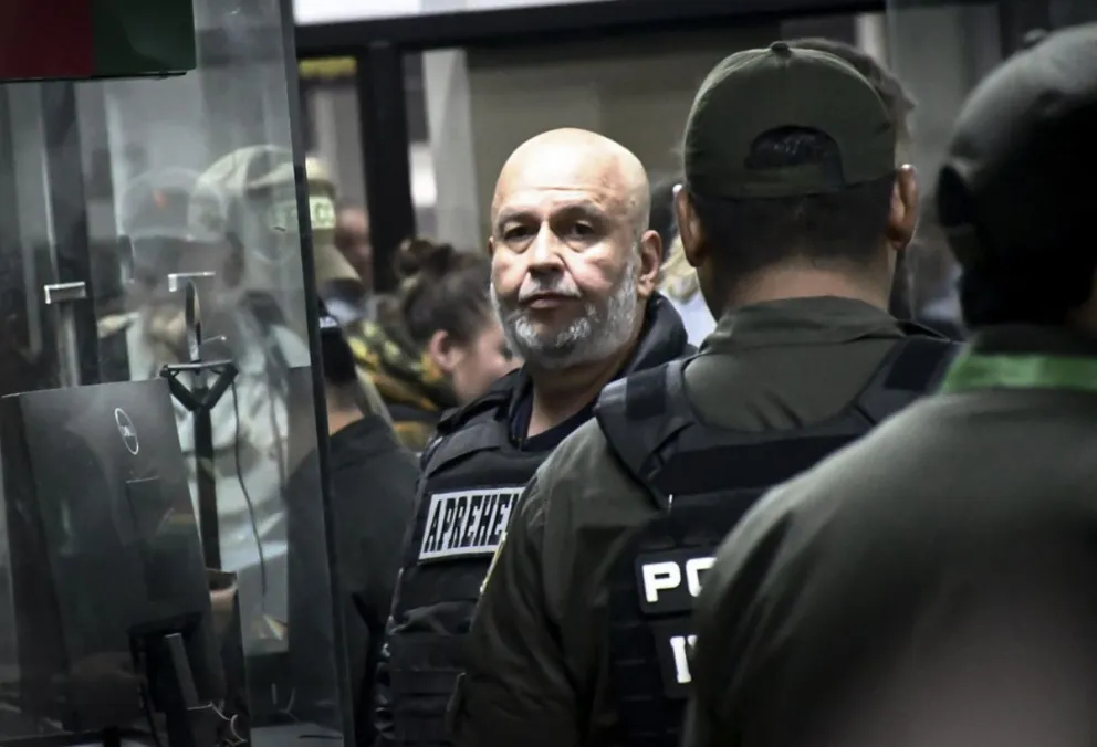 El exministro de Gobierno Arturo Murillo a poco de llegar a La Paz, tras su deportación de EE.UU. Foto archivo