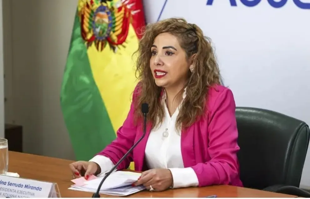 La expresidenta de la Aduana, Karina Serrudo. Foto: ABI