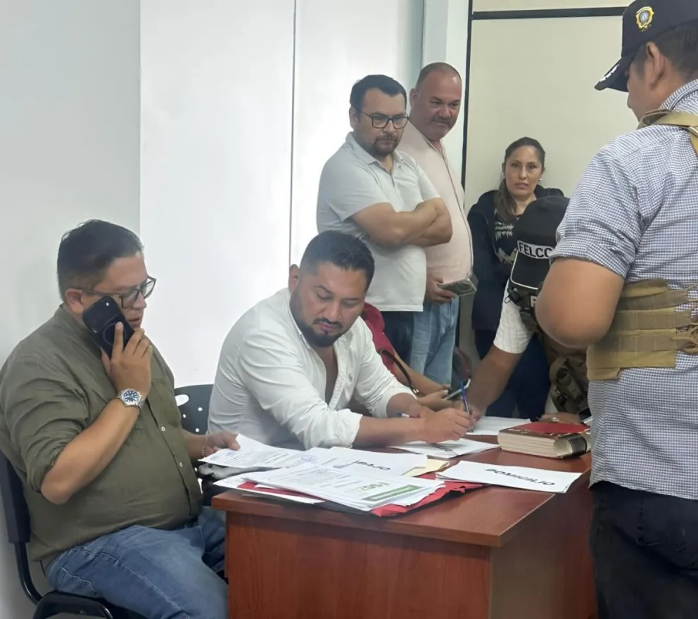 Harold Lora durante la audiencia realizada en Santa Cruz.