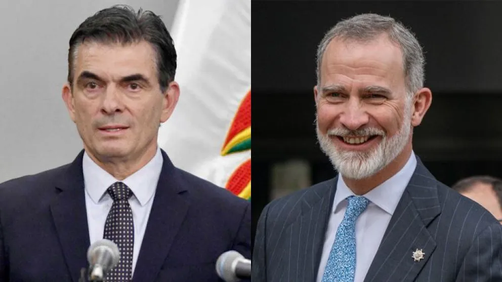 El presidente Rodrigo Paz y el Rey Felipe VI. Foto: Composición