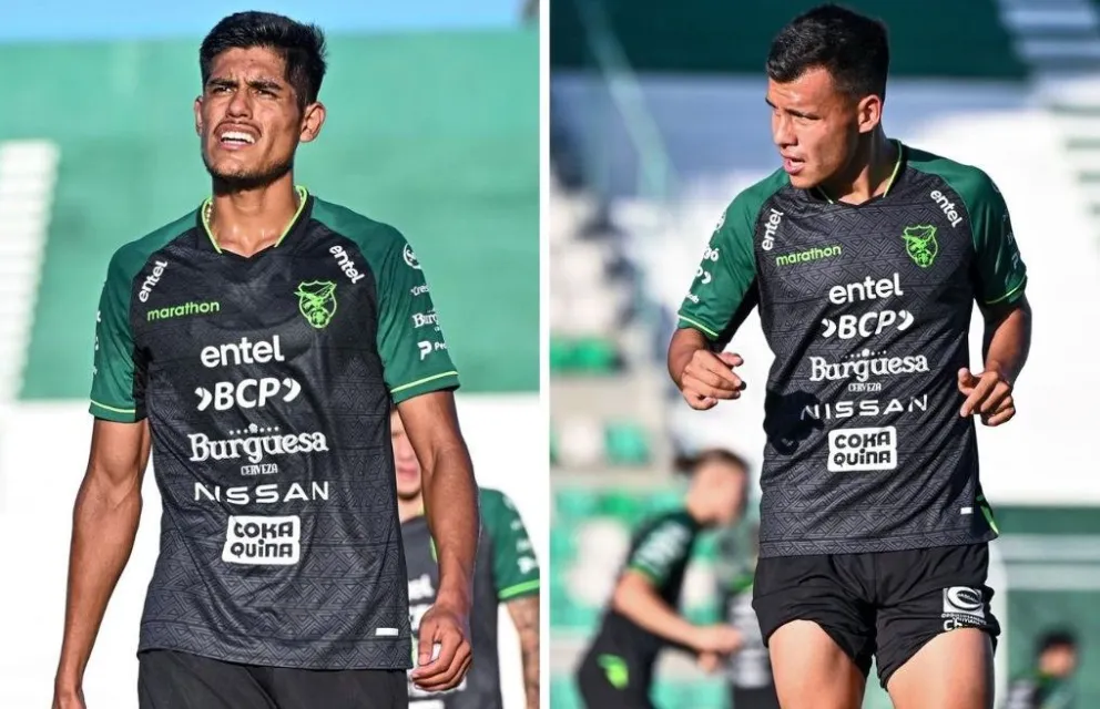 Nava (izq.) y Villarroel, en una práctica de la Verde. Foto: FBF.