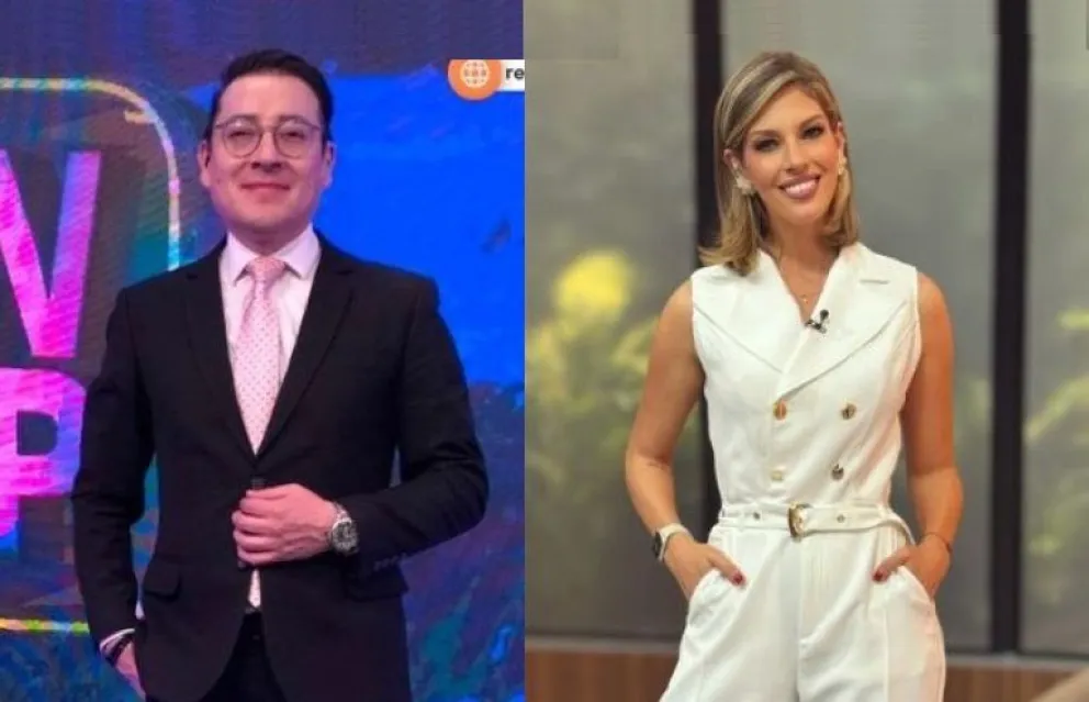 Los presentadores Juan Carlos Monroy y Maywa Jauregui serán los moderadores del debate de los candidatos a Gobernadores de La Paz. Foto: Composición Visión 360/QNMP y Facebook