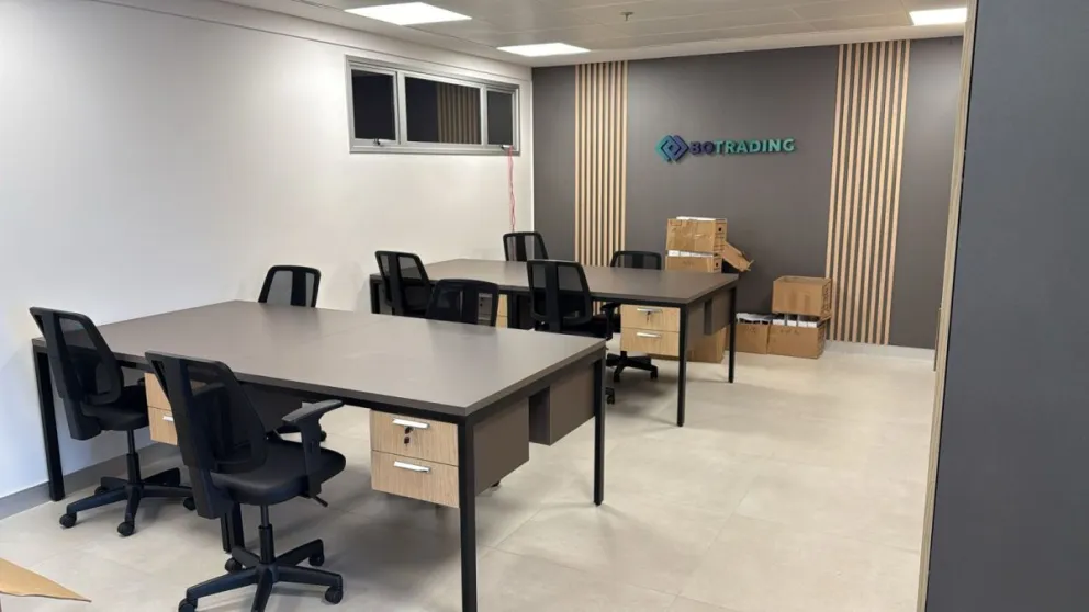 Las oficinas de Botrading, en Asunción. Foto: DIRCOM