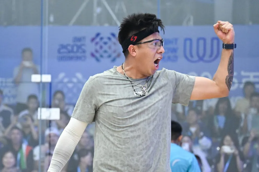 Moscoso festeja en un anterior campeonato. Foto: Archivo Sports 360.