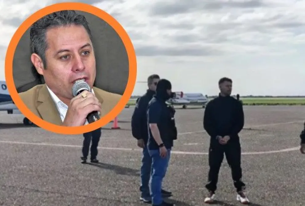 El vicepresidente del Estado, Edmand Lara, aseguró que la captura del narcotraficante, Sebastián Marset, fue exitosa, debido a la participación de la DEA y a la presión del Gobierno de Paraguay. Foto: Composición