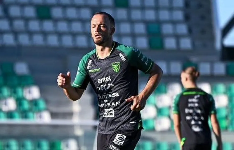Juan Godoy en un entrenamiento de la Selección boliviana. Foto: la Verde - FBF