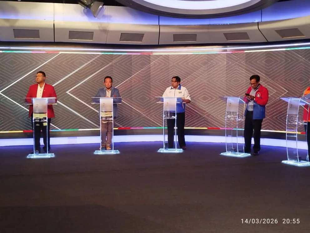 El debate de los candidatos a la Alcaldía de El Alto. Foto: Unitel