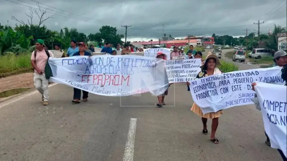Lo productores de soya del Norte de Santa Cruz, advierten con reanudar sus protestas a partir de mañana, debido a que el Gobierno no abrogó el DS 5547. Foto Red Uno
