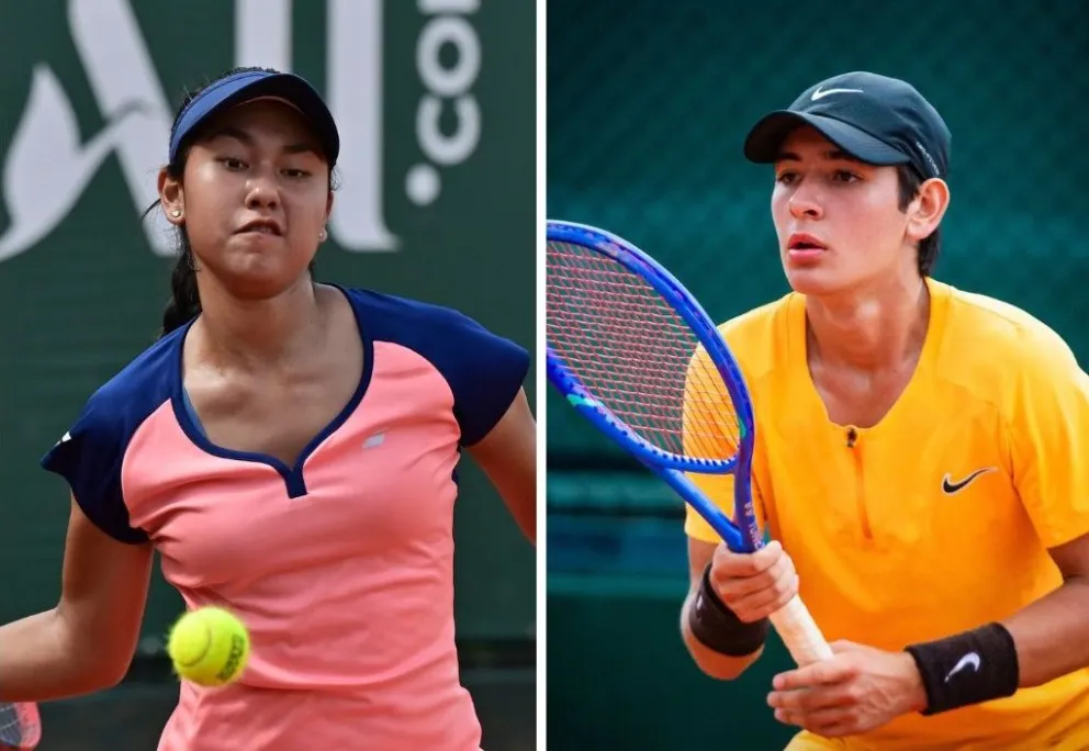 Sumoya (izq.) y Solis representarán a Bolivia en Brasil. Foto. FBT.