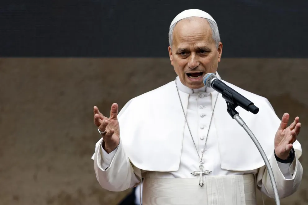 El Papa León XIV visita la Parroquia del 'Sagrado Corazón de Jesús'. Foto: EFE 
