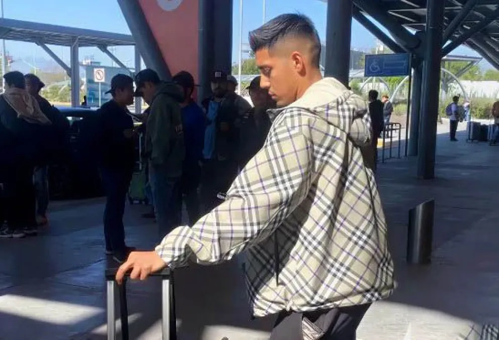 Ramiro Vaca a su llegada a la ciudad mexicana de Monterrey. Crédito: Gentileza Unitel