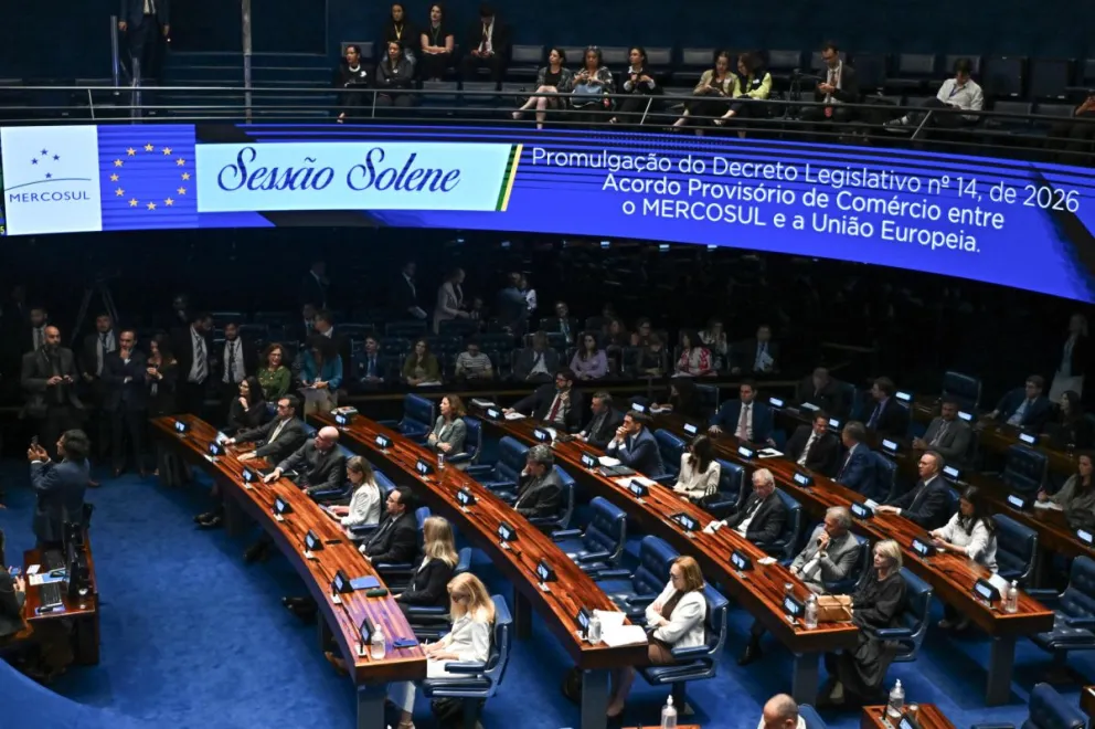 Los asistentes a la sesión solemne conjunta del Congreso este 17 de marzo de 2026, en Brasilia (Brasil). Foto: EFE