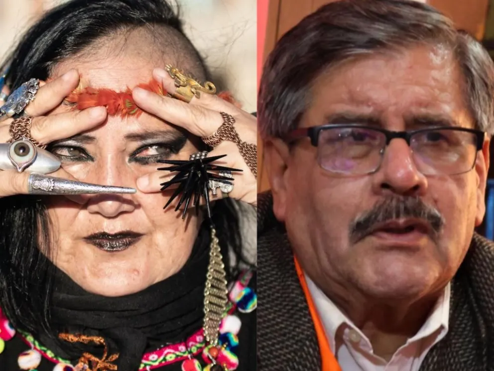 María Galindo yWaldo Albarracín en imágenes de sus redes sociales. 