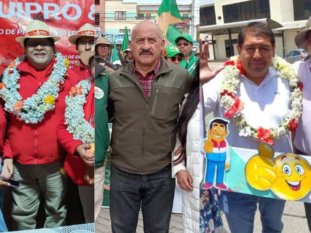 Los candidatos inhabilitados para las elecciones de la Alcaldía de El Alto Foto: Composición de Visión 360