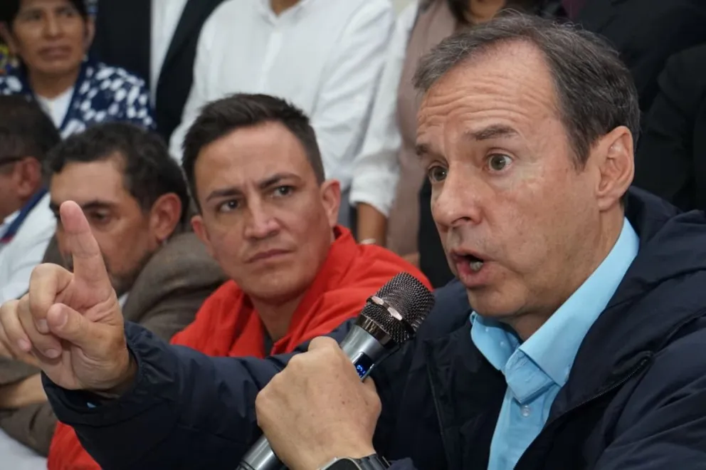 Quiroga, en conferencia de prensa. Foto: APG 