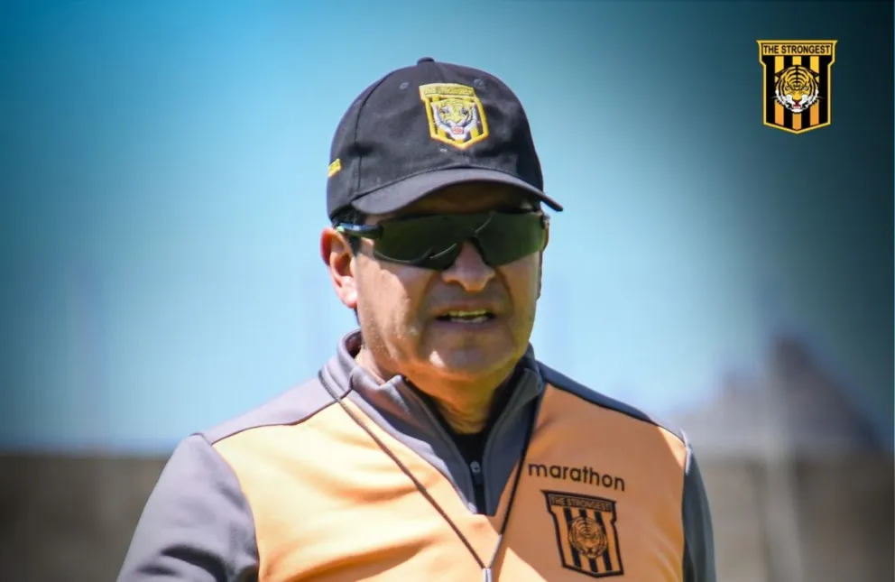 Villegas en uno de sus últimos entrenamientos con el Tigre. Foto: Club The Strongest.