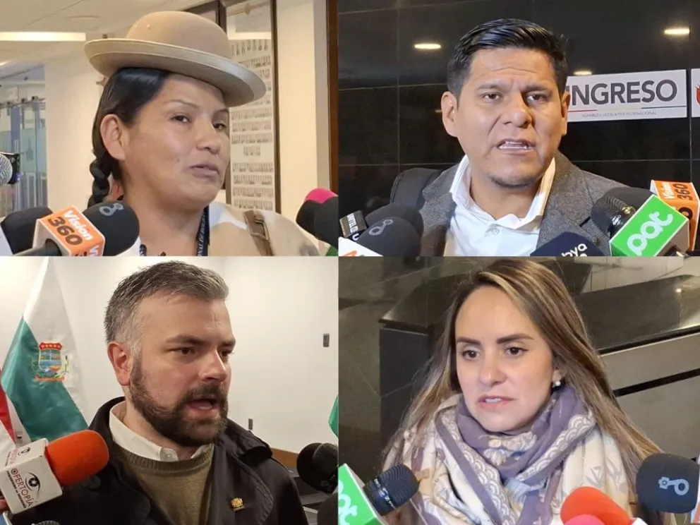 Los legisladores Crispín, Pacheco, Ormachea y Herbas. Fotos: Visión 360 