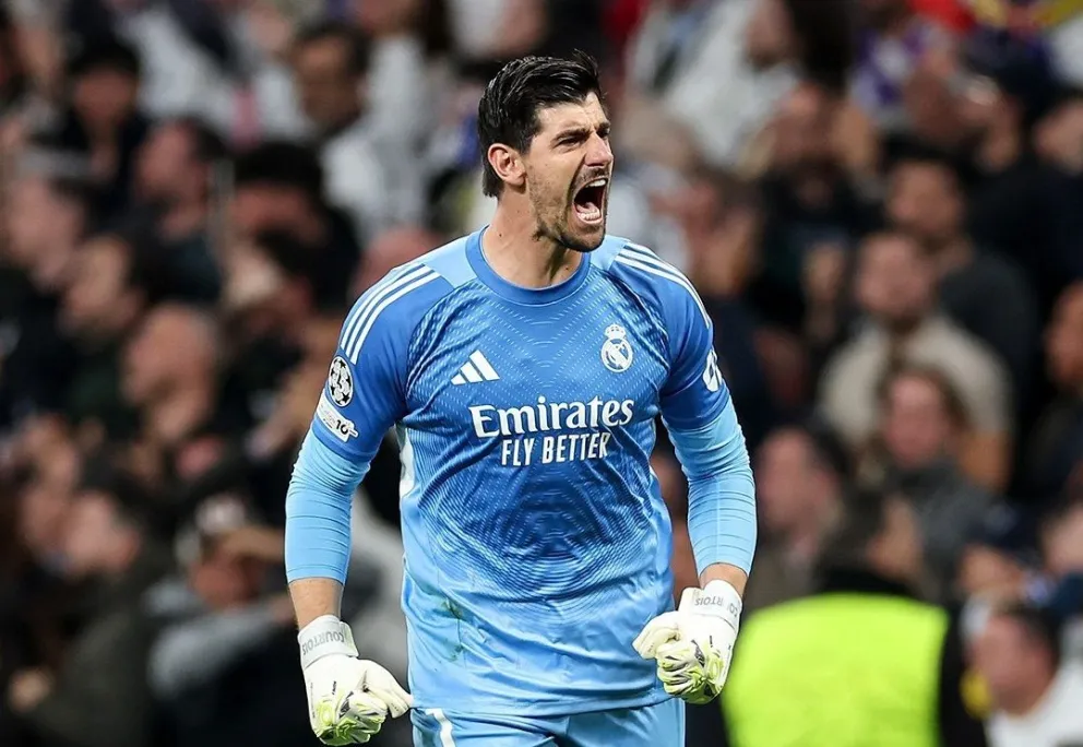 Courtois, en un partido del conjunto blanco. Foto: Real Madrid.