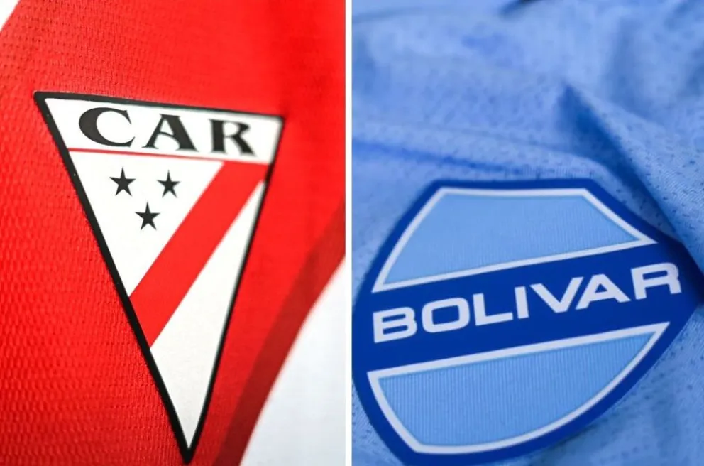 Los escudos de Always Ready (izq.) y Bolívar. Fotos: Always Ready y Club Bolívar.