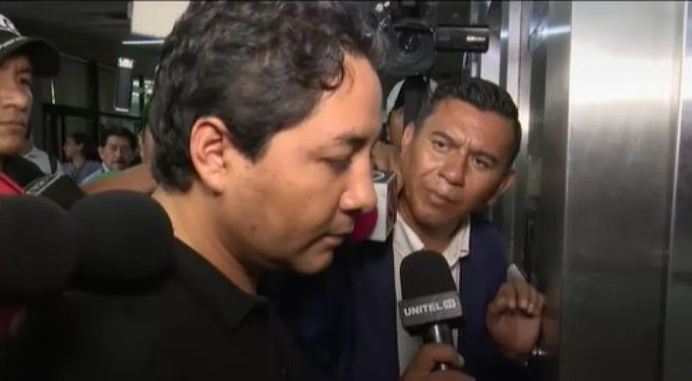 El hijo de Arce Catacora asistió a su audiencia, la tarde de este viernes. Foto: Captura