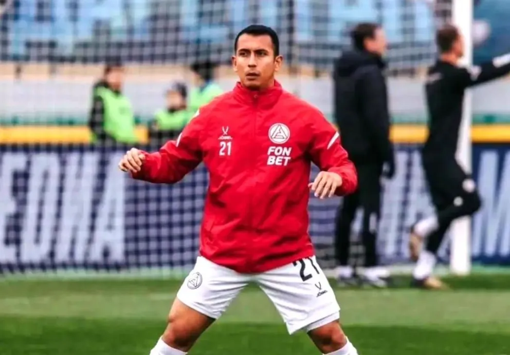 Roberto Fernández en un entrenamiento del FC Akron de Rusia. Foto. RCF