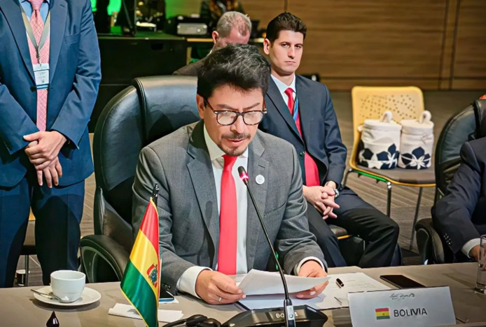 Aramayo, en el encuentro. Foto: Cancillería 