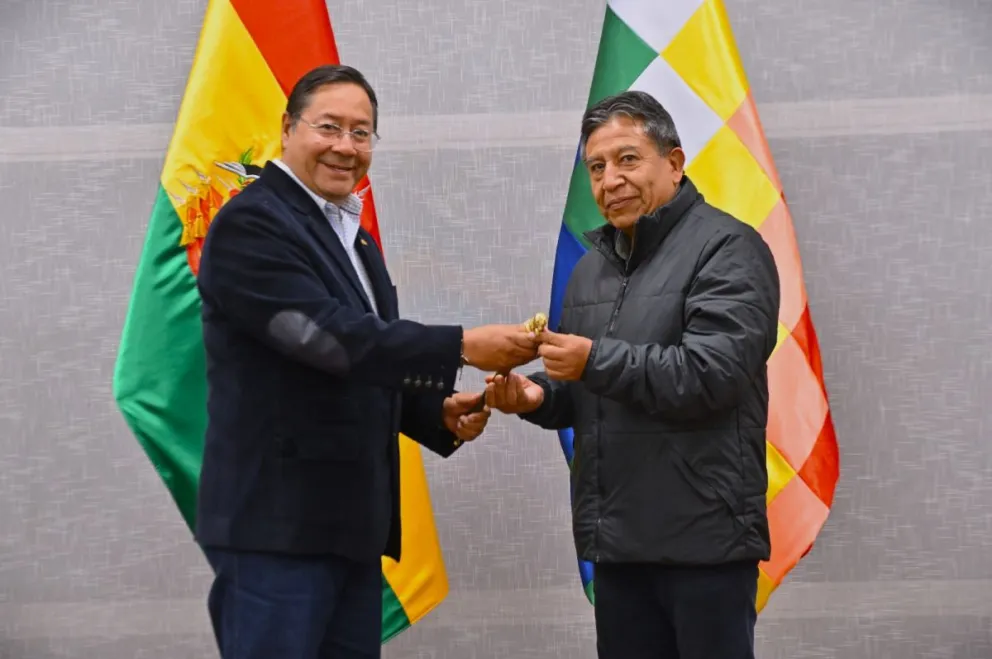 Luis Arce y David Choquehuanca cuando eran parte del gobierno. Foto: Vicepresidencia