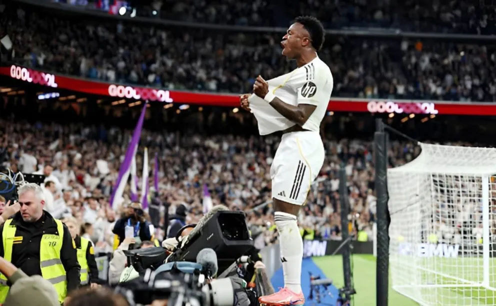 La celebración del brasileño Vinícius Junior. Foto: RM