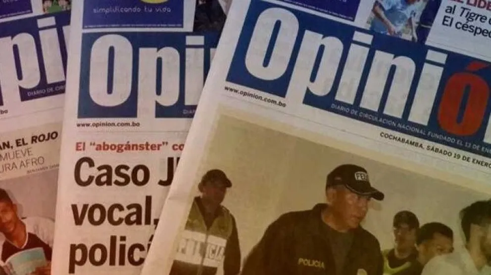 Portadas del diario Opinión. Foto: Correo del Sur