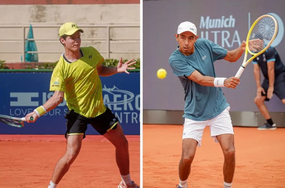 Prado (izq.) y Arias, en sus respectivos partidos. Fotos: Archivo FBT.