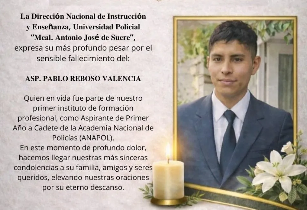 El cadete de la Anapol perdió la vida tras varios días en terapia intensiva.