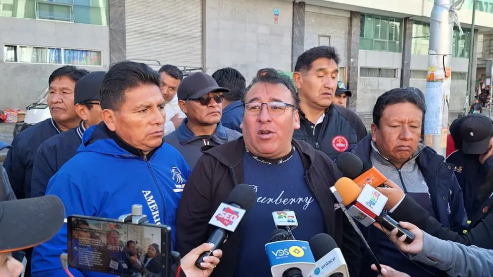 El dirigente de los choferes Santos Escalante. Foto: Visión 360 