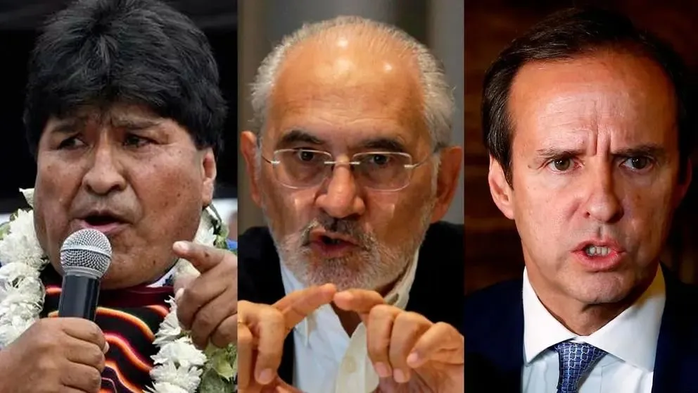 El expresidentes Evo Morales, Carlos Mesa y Jorge Tuto Quiroga. Foto: RRSS