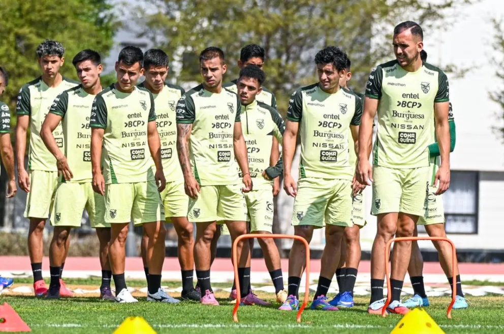 El plantel nacional durante su entrenamiento en Monterrey. Foto: FBF.