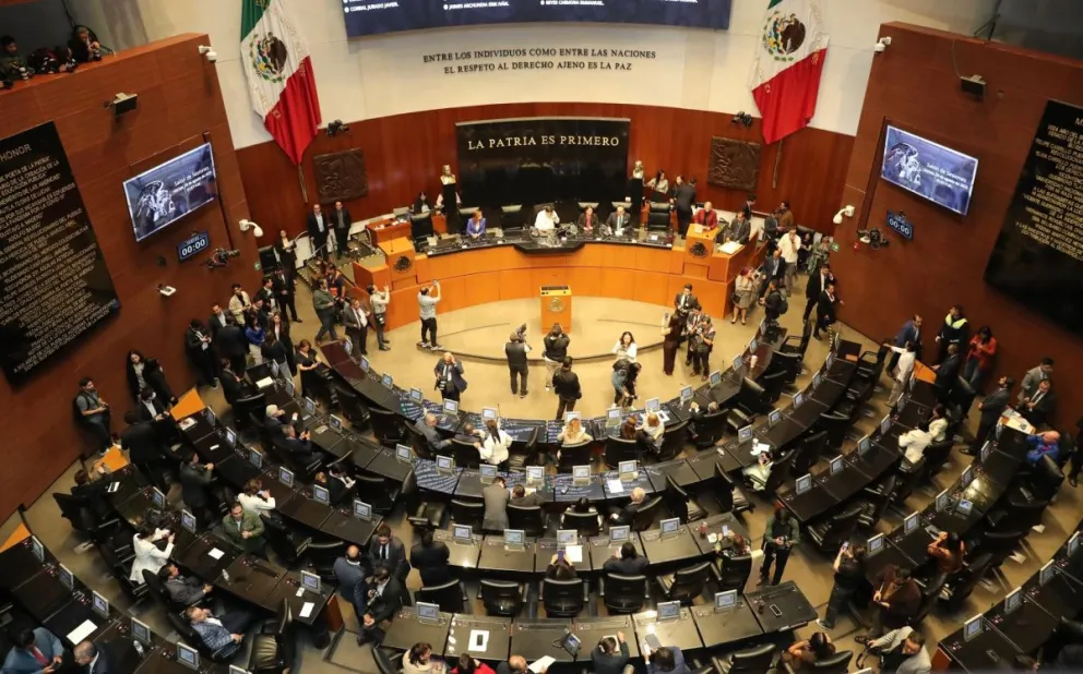 Fotografía que muestra una sesión del Senado de México. Crédito: EFE