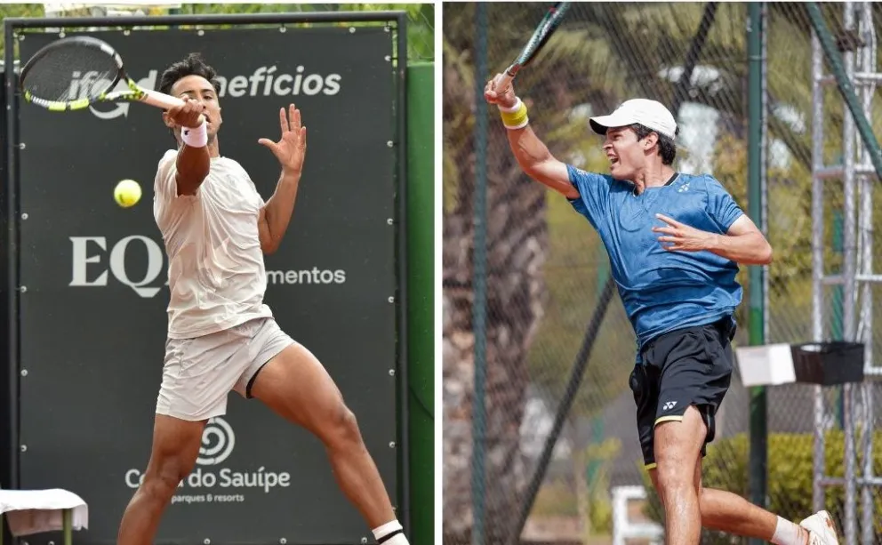 Dellien (izq.) y Prado, en anteriores partidos. Fotos: Archivo FBT.