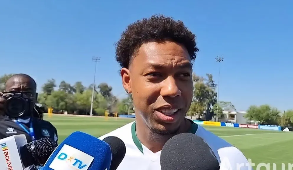 Jean Paul Boetius durante la zona mixta de este miércoles en Monterrey. Foto: Sports 360