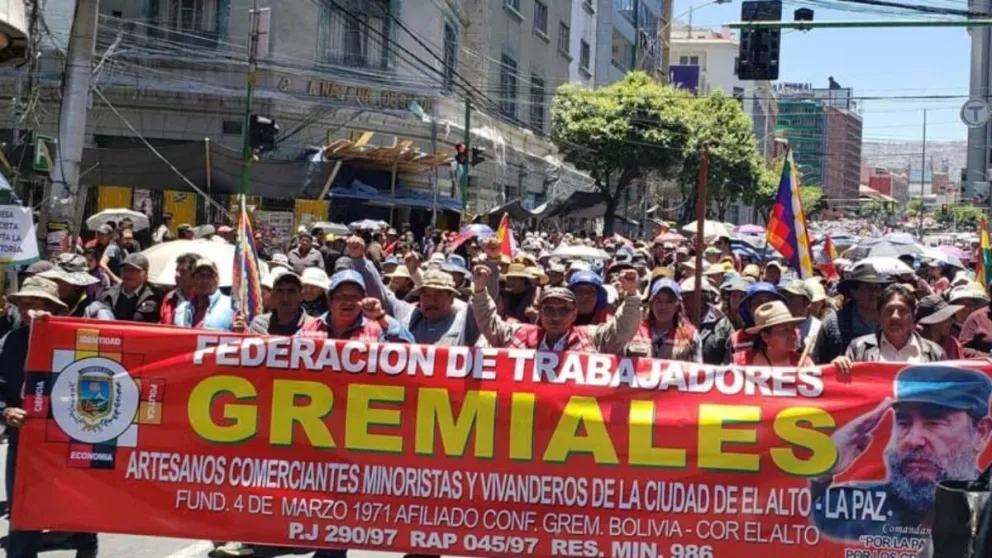 La Confederación de Gremiales de Bolivia otorga un plazo de 72 horas al Gobierno para que atienda sus demandas y amenaza con iniciar movilizaciones. Foto: Urgente.bo