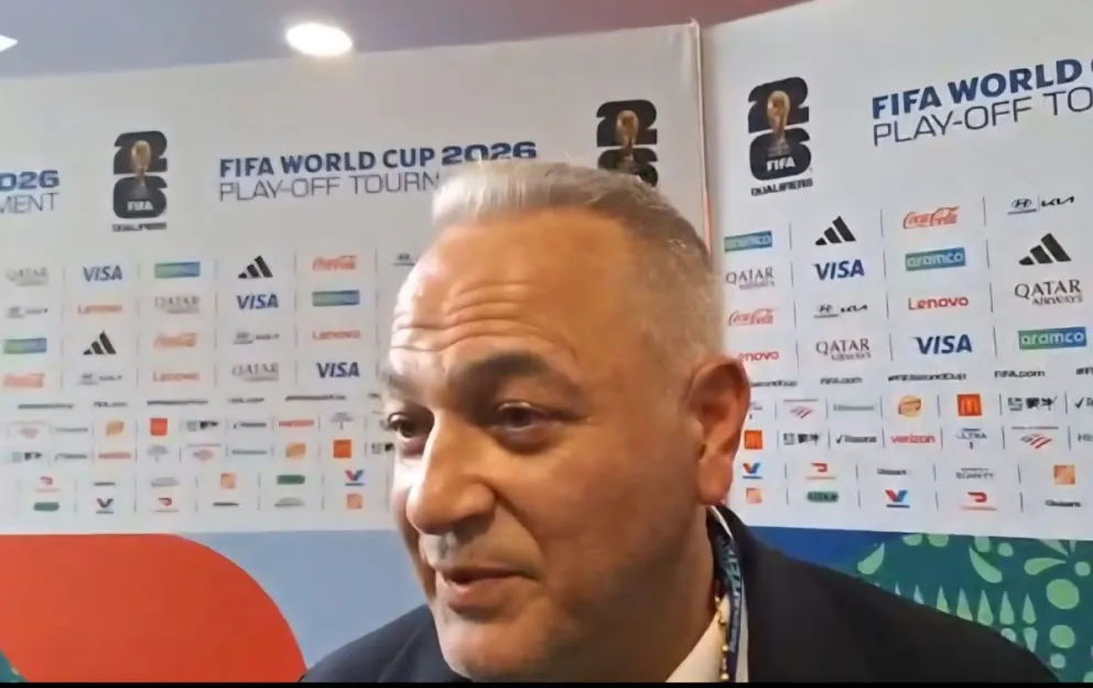 Fernando Costa, en la zona mixta en Monterrey. Foto: Sports 360.