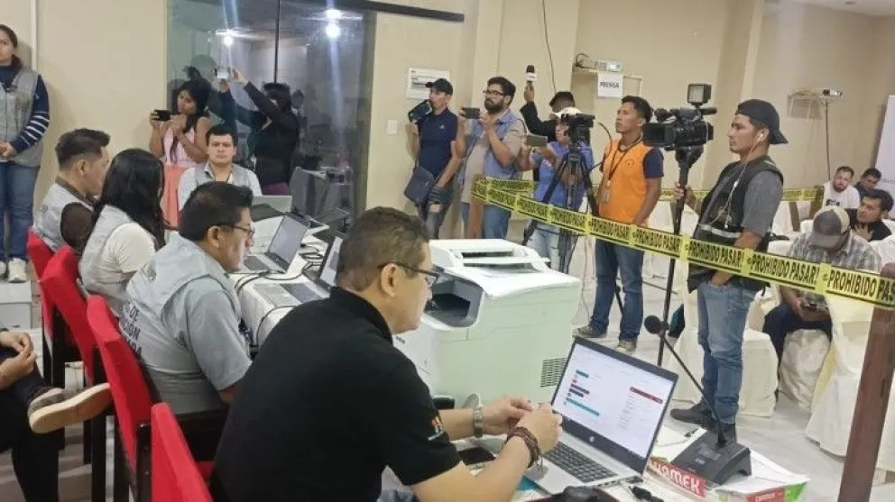 Una imagen del cómputo en Beni. Foto: Fuente Directa 