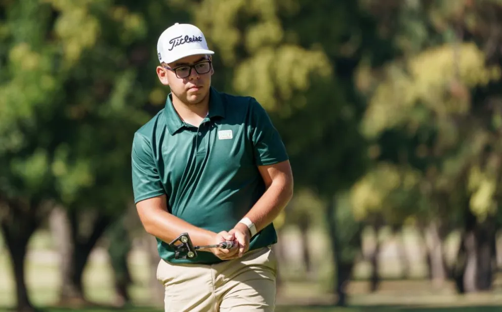 Foto de Vicente Quiroga en el torneo. Crédito: Fesgolf Prensa