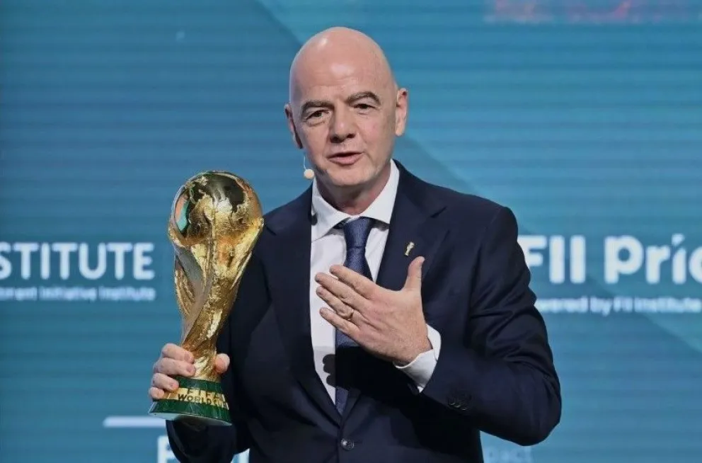 Gianni Infantino, presidente de FIFA, durante la cumbre en Estados Unidos. Foto: FIFA
