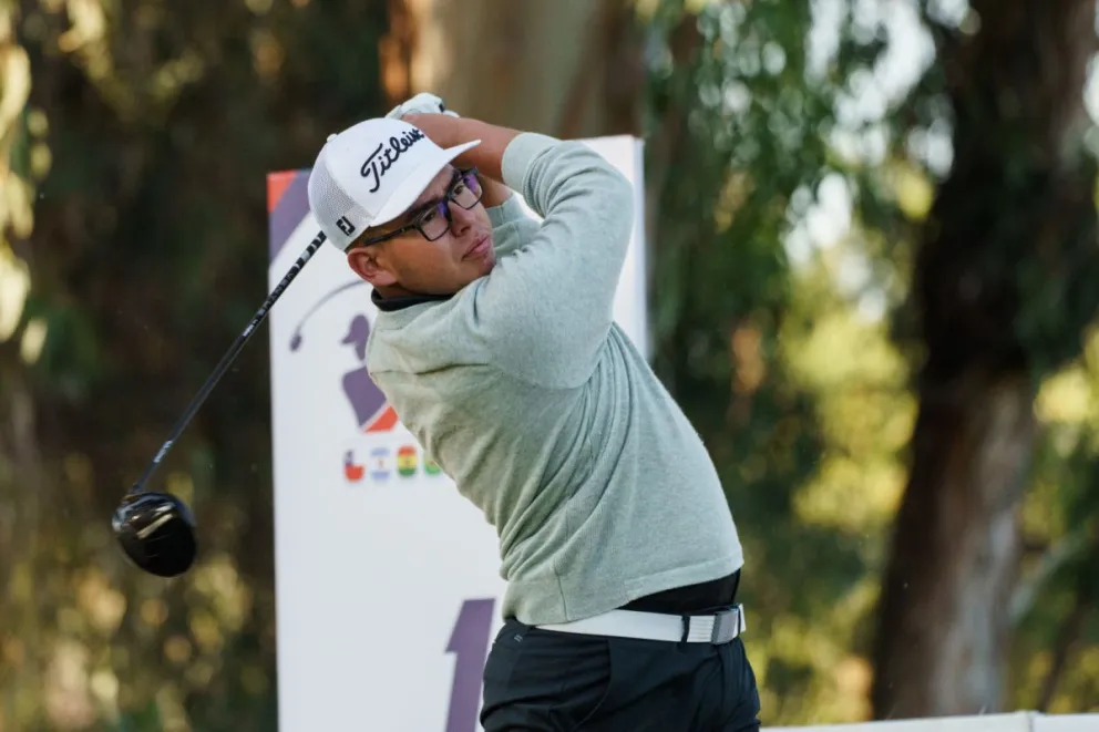 Quiroga durante el Sudamericano Juvenil. Foto: Fesgolf Prensa.