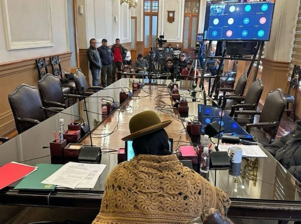 Una sesión anterior del Concejo de La Paz. Foto: Radio Líder 
