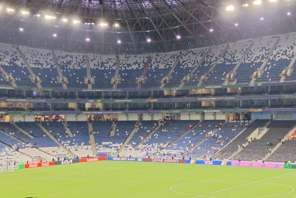 El estadio de los Rayados de Monterrey y su magnífica iluminación. Foto: MMG